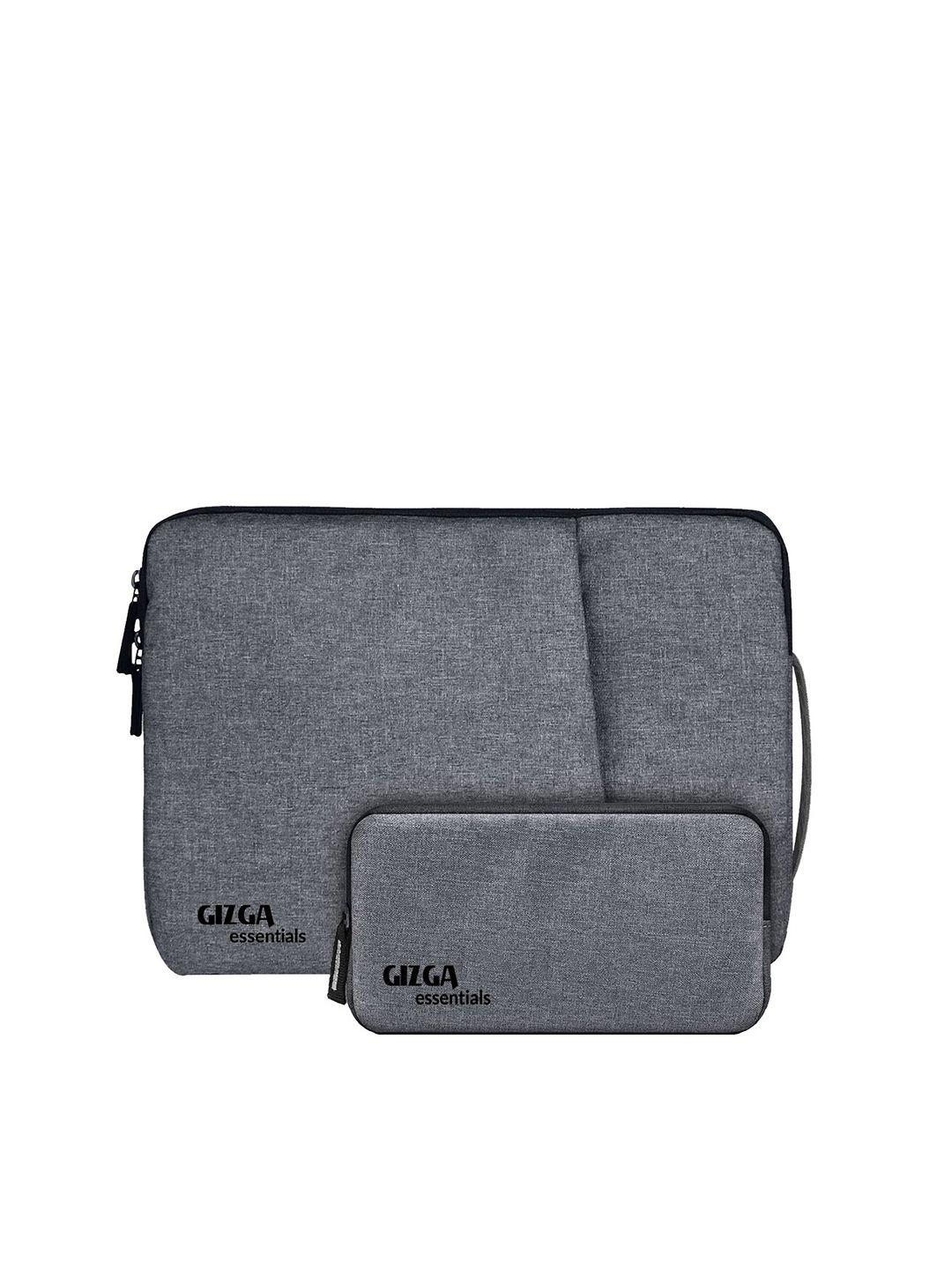 gizga essentials unisex grey 14 inch laptop sleeve with standalone case