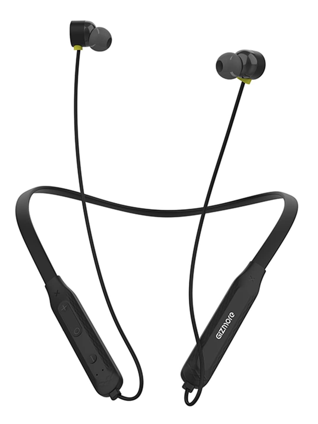 gizmore mn218 pro bt wireless neckband fast charging up to 18h playback & voice assistant