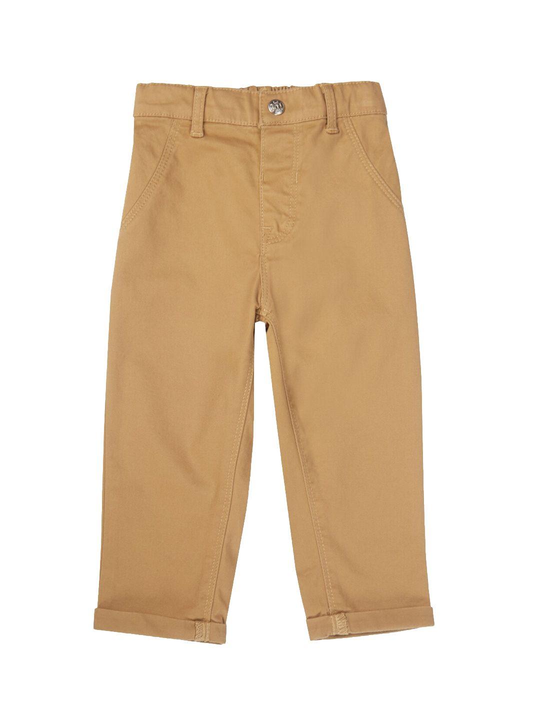 gj baby boys mid-rise cotton trousers