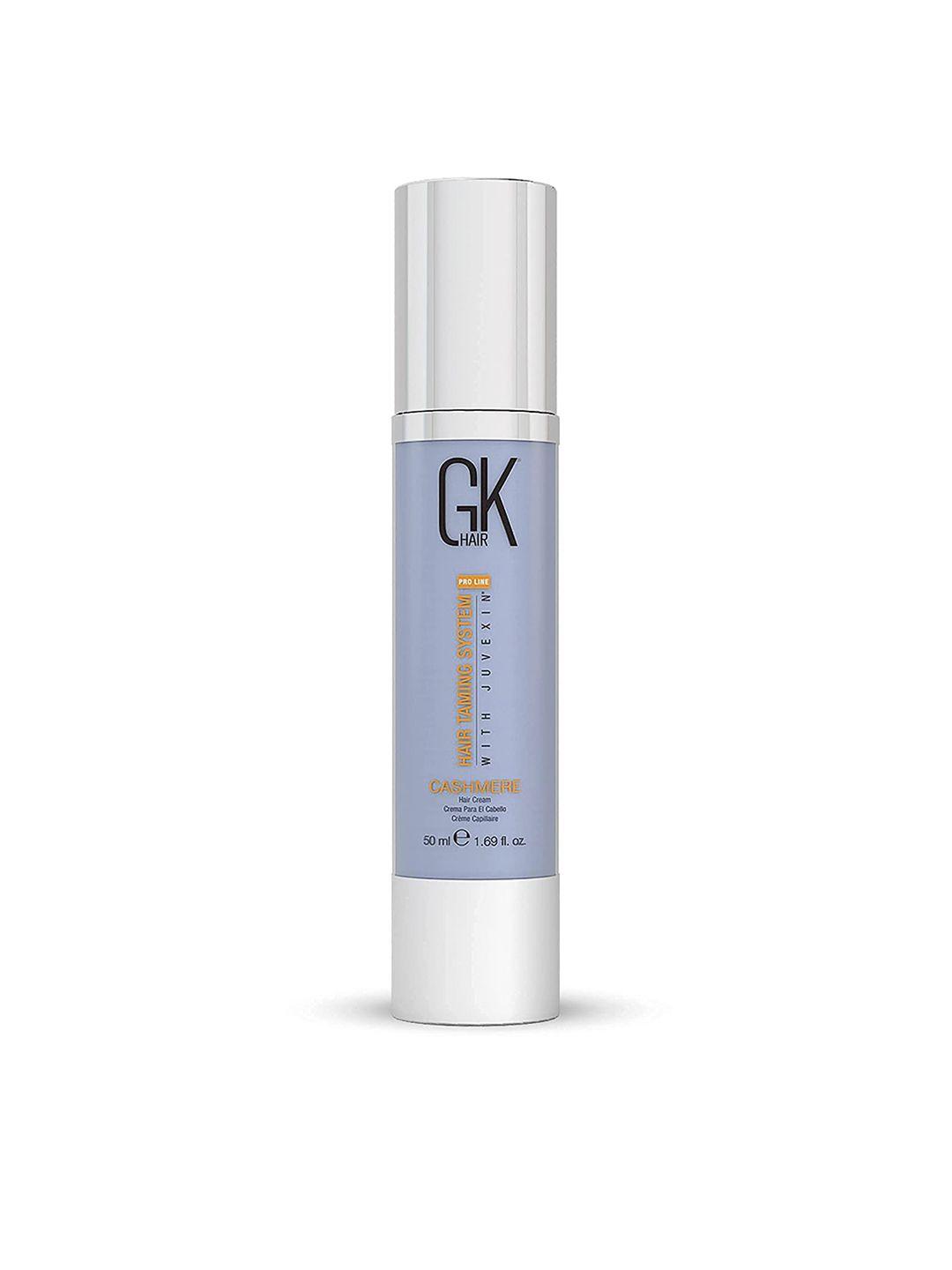 gk hair pro line hair taming system with juvexin global keratin cashmere hair cream - 50ml