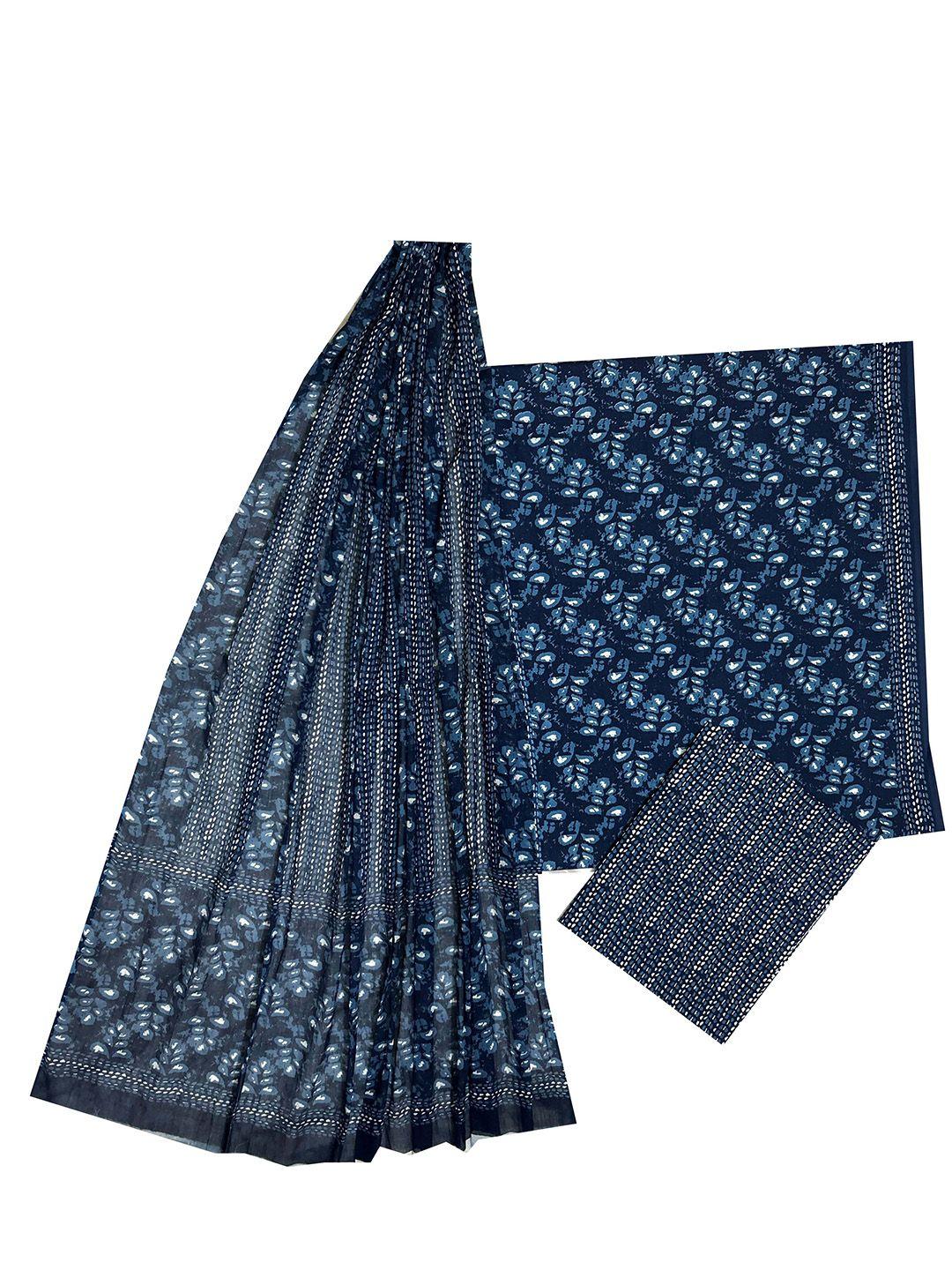 gk fashion ethnic motifs printed pure cotton block print unstitched dress material