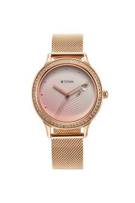 glam it up phase ii 42 mm pink stainless steel analog watch for women - 2634wm05