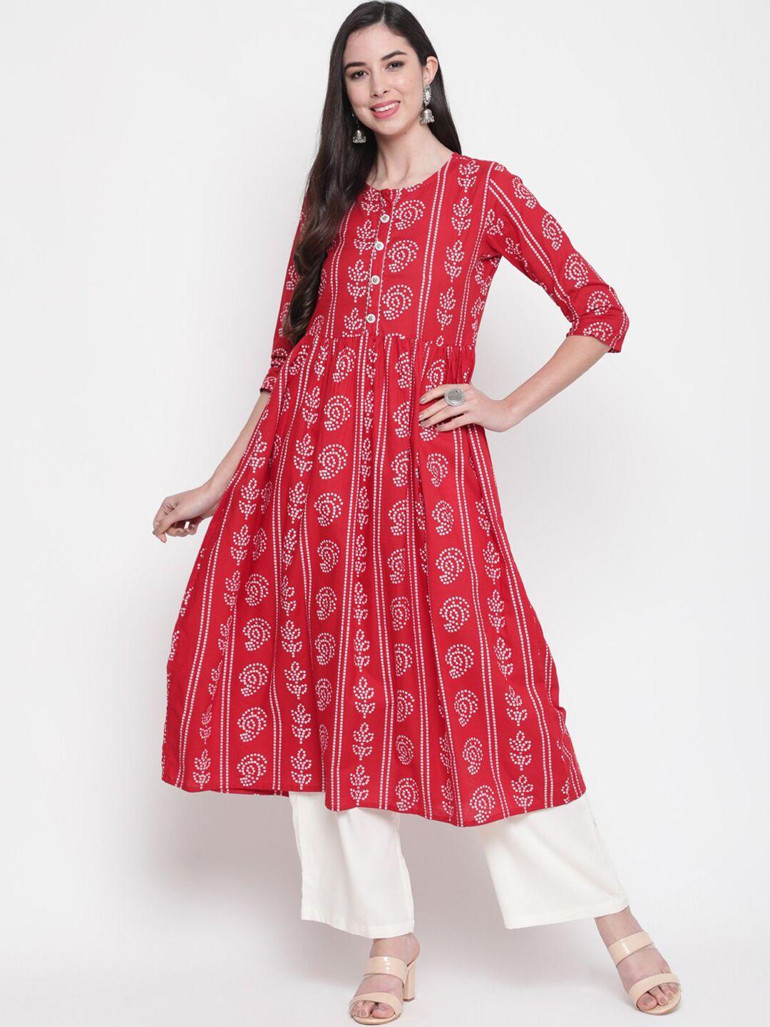 glam roots maroon ethnic motifs maxi cotton dress
