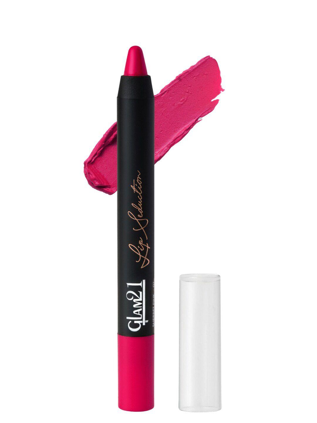 glam21 lip seduction non-transfer long-lasting crayon lipstick 2.8g - very magenta 08
