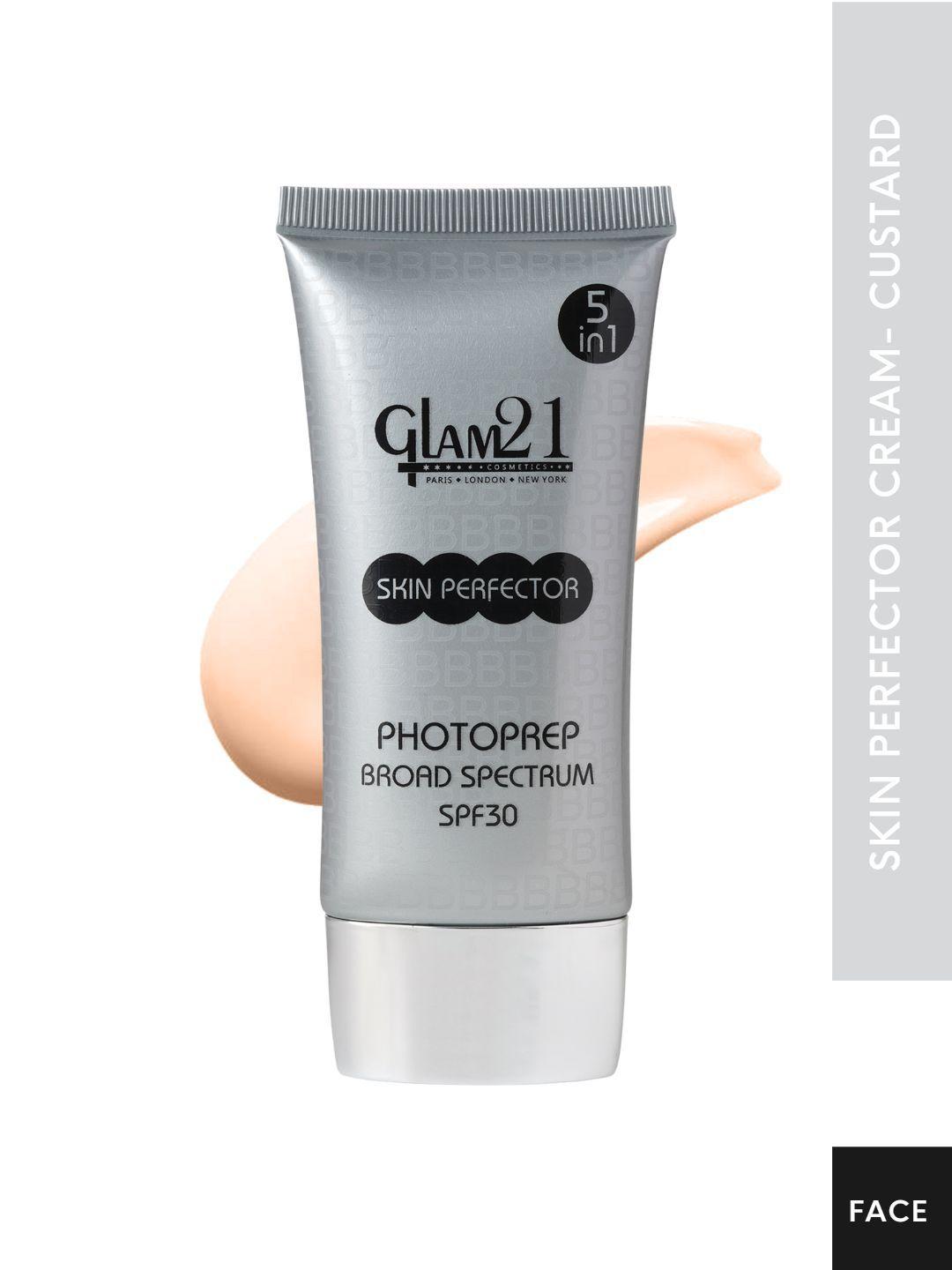 glam21 skin perfector photoprep broad spectrum spf30 primer 50g - custard