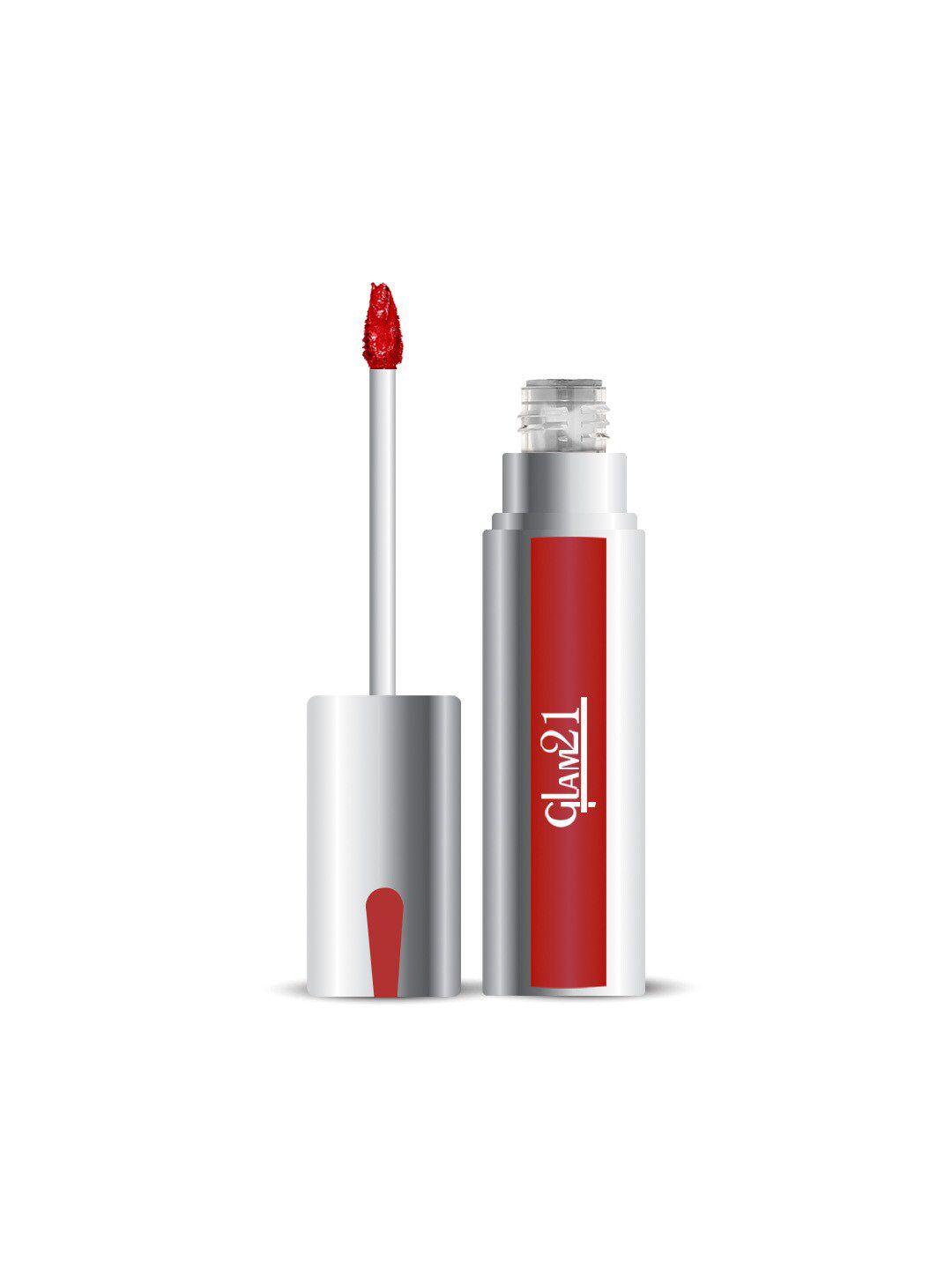 glam21 kiss proof creamy matte liquid lip stain lipstick 6g - blood red 03