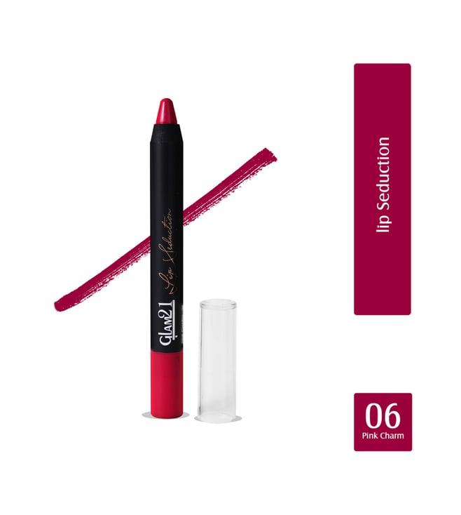 glam21 lip seduction crayon lipstick 06 pink charm - 2.8 gm