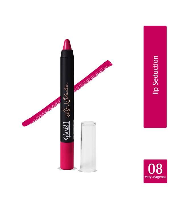 glam21 lip seduction crayon lipstick 08 very magenta - 2.8 gm
