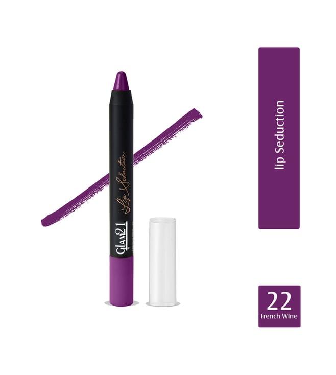 glam21 lip seduction crayon lipstick 22 french wine - 2.8 gm