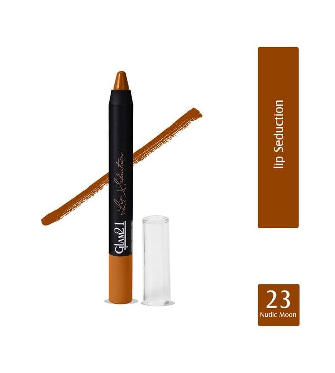 glam21 lip seduction crayon lipstick 23 nudic moon - 2.8 gm