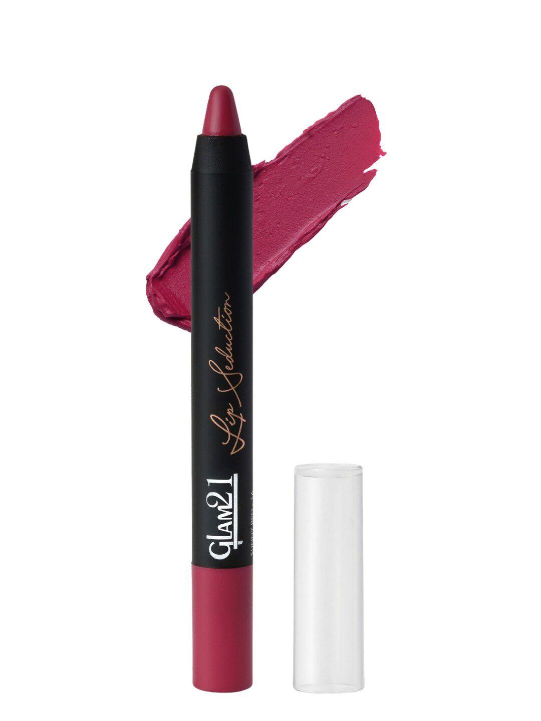 glam21 lip seduction non-transfer long-lasting crayon lipstick 2.8g - dark violet 17