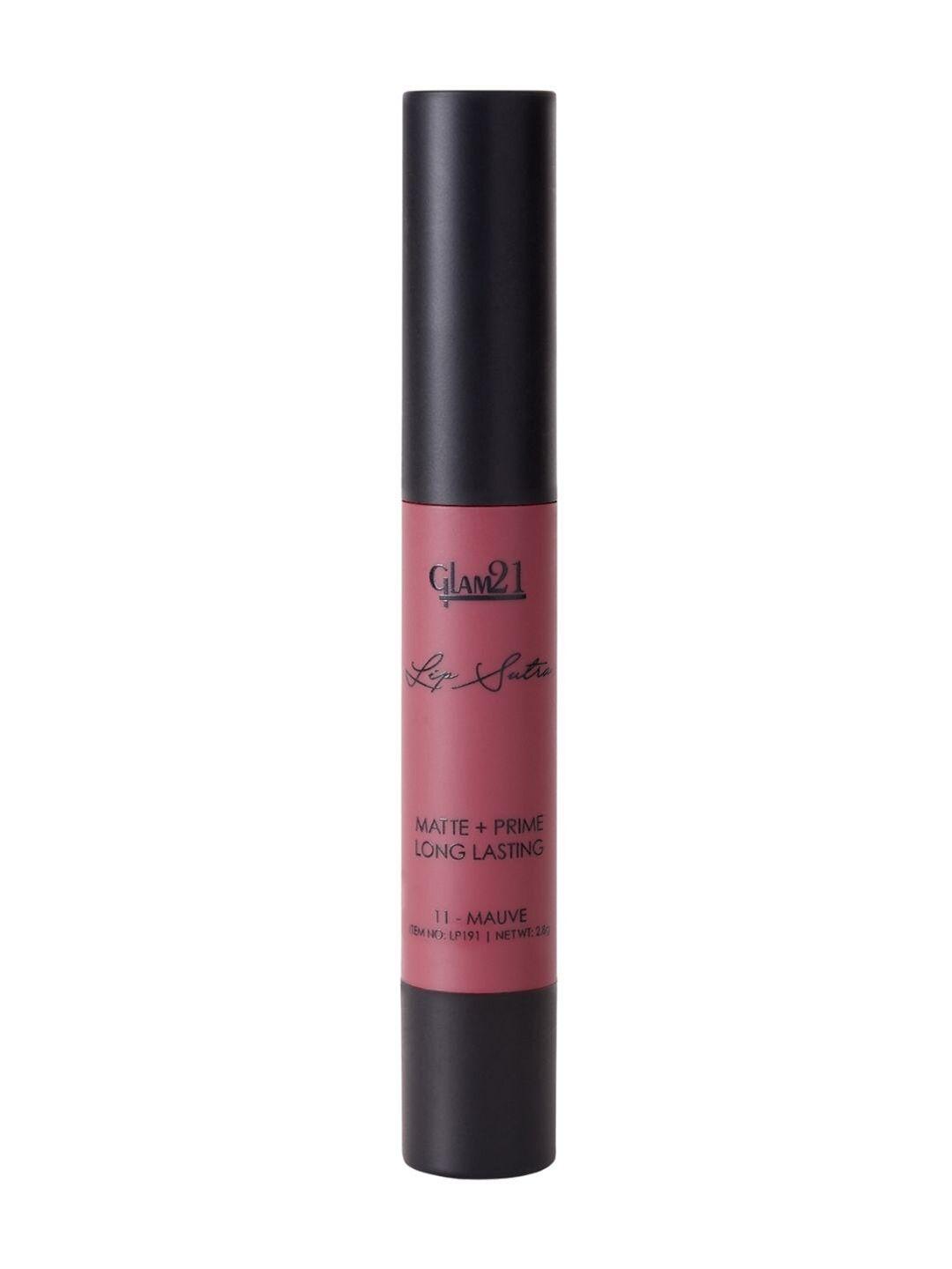 glam21 lip sutra non-transfer & long lasting crayon lipstick 2.8 g- mauve 11