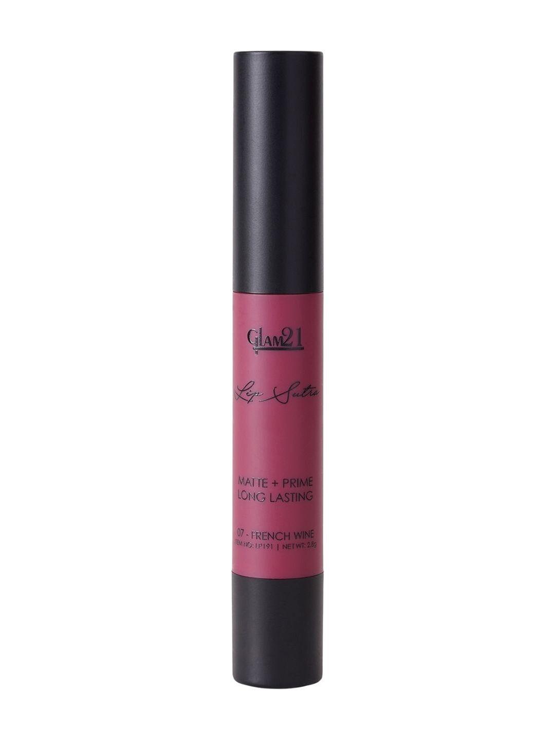 glam21 lip sutra non-transfer crayon lipstick 2.8 g-french wine 07