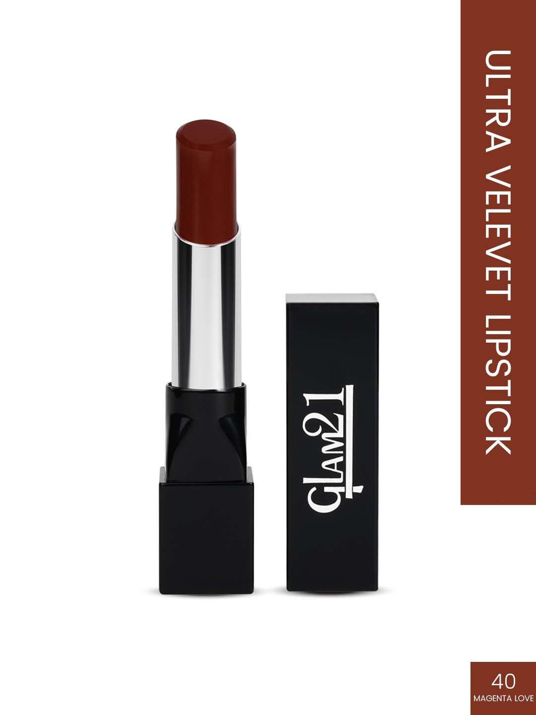 glam21 long lasting stay on lips ultra velvet lipstick - mustique brown 40