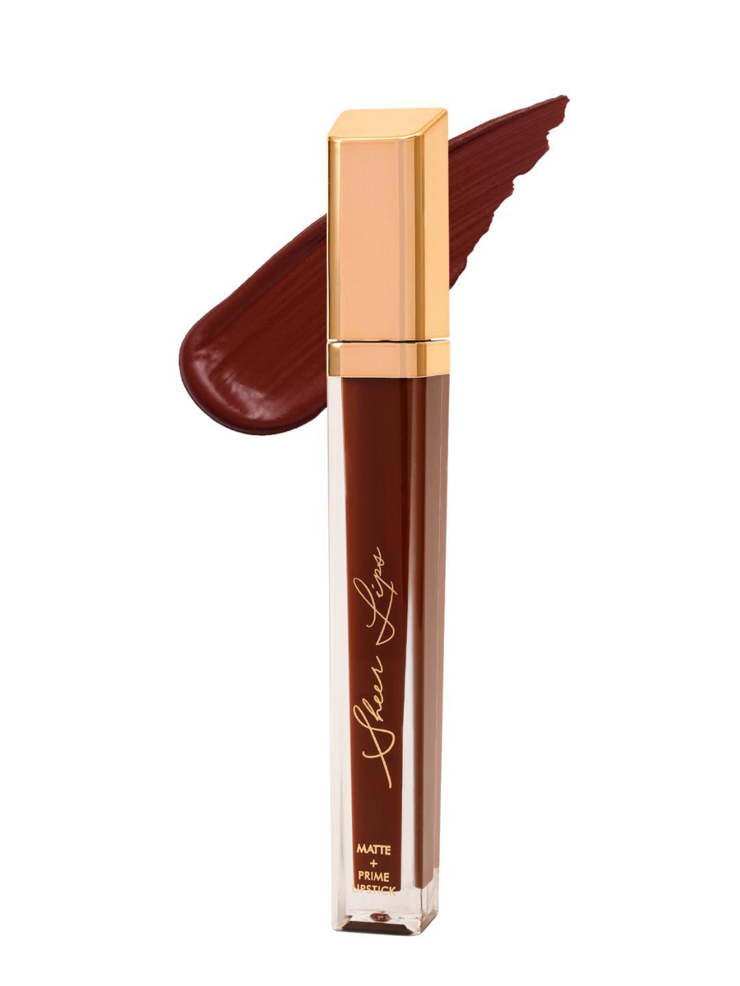 glam21 sheer lips long lasting & transfer proof liquid lipstick - choco 11