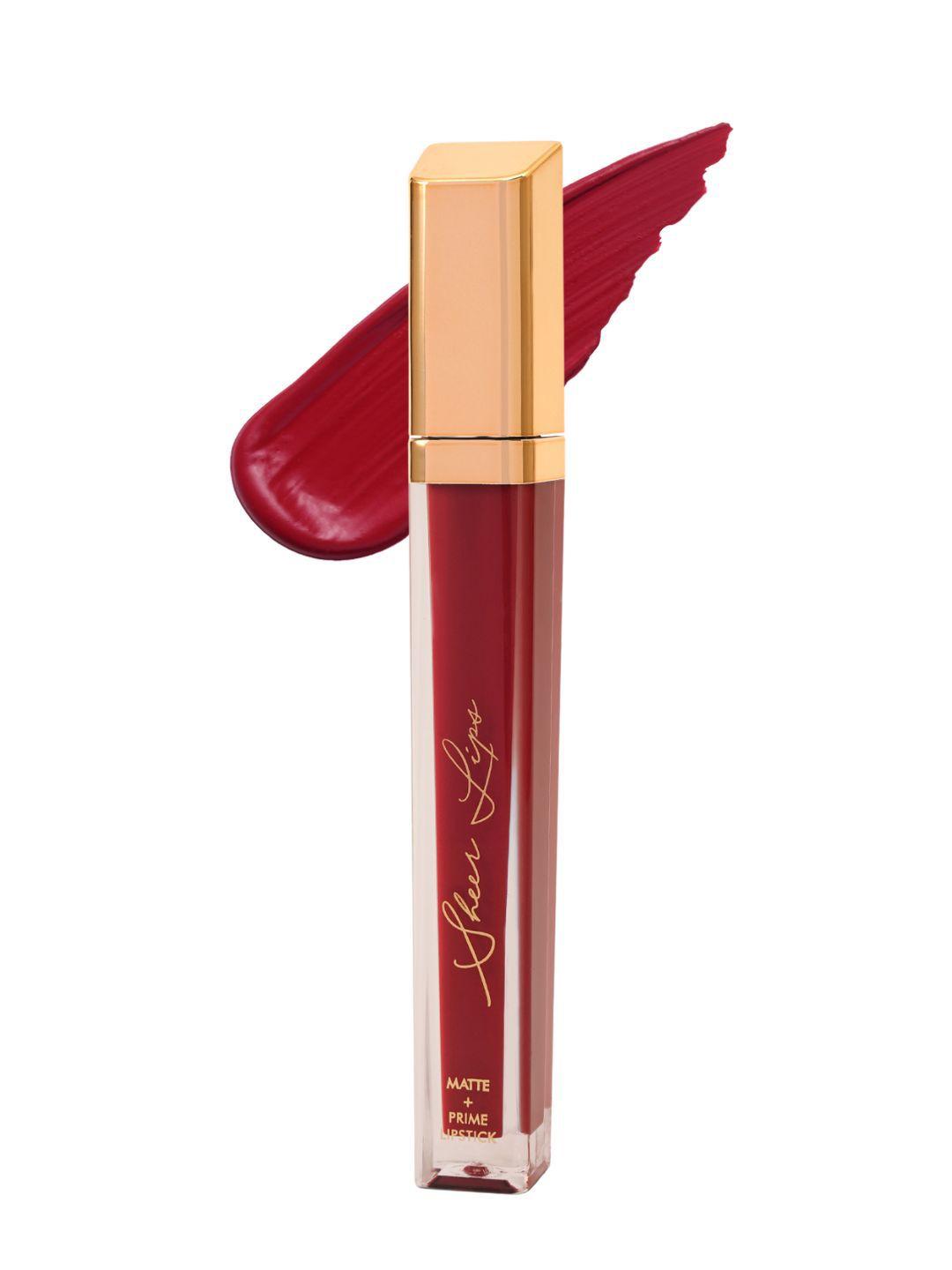 glam21 sheer lips long lasting matte liquid lipstick 8 ml - mimosa 16