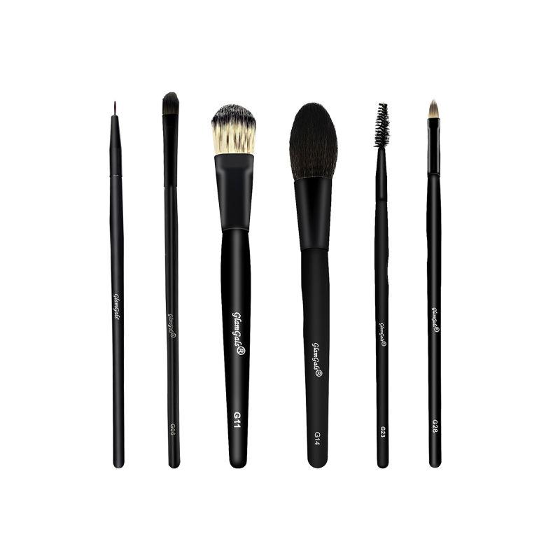 glamgals professional makeup brush set - pack of 6