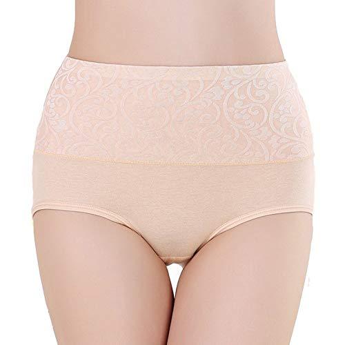 glamoras women's cotton tummy control panties (pack of 1) (gl-hwpanty-selfprint-beige_beige_free size)