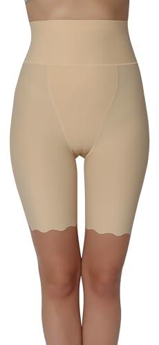 glamoras women's high waist tummy tucker nylon shapewear/best for gym, yoga, exercise, dance, walk, aerobics & jogging shapewear/elastic-fit belly thigh slimmer beige - 5xl