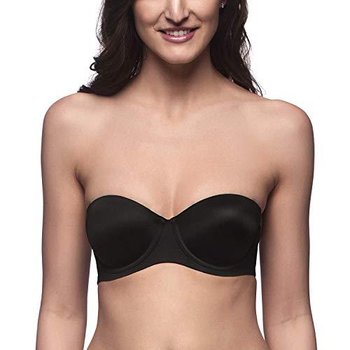 glamoras women's nylon, spandex, satin heavily padded wired push-up bra (gl-multistrapbra-black-d_black_32)