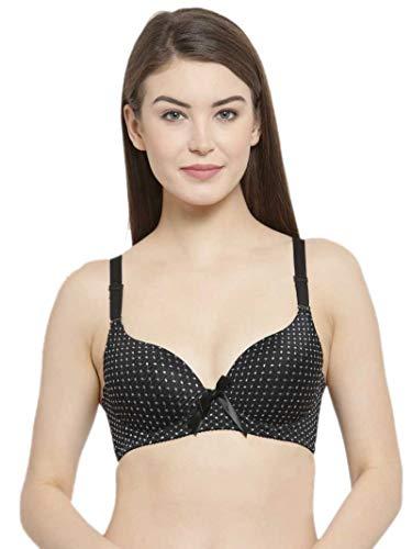 glamoras women's spandex, cotton, lace lightly padded wired regular bra (gl-paddedbra-11272922-bl-40_black_40b)