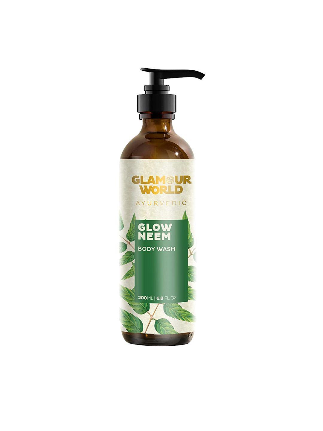 glamour world ayurvedic glow neem body wash - 200 ml