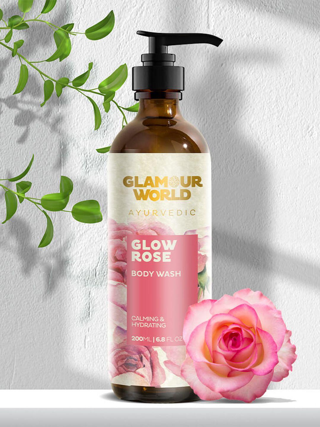 glamour world ayurvedic glow rose body wash-200 ml