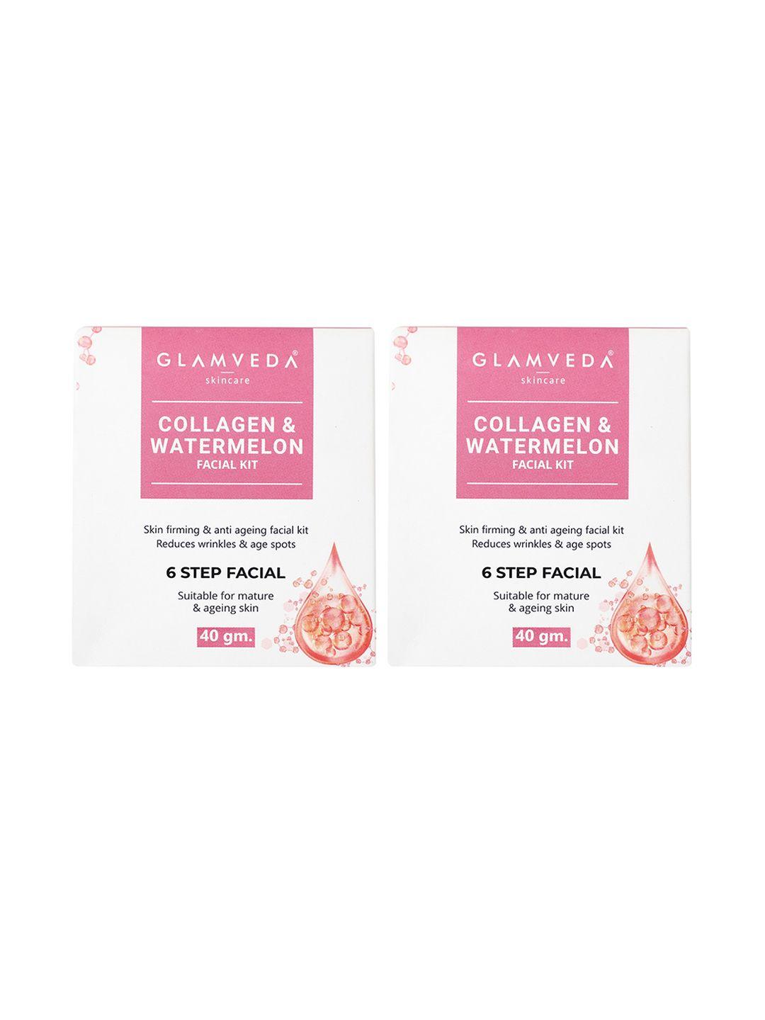 glamveda 2-pcs watermelon & collagen facial kit 40 g each
