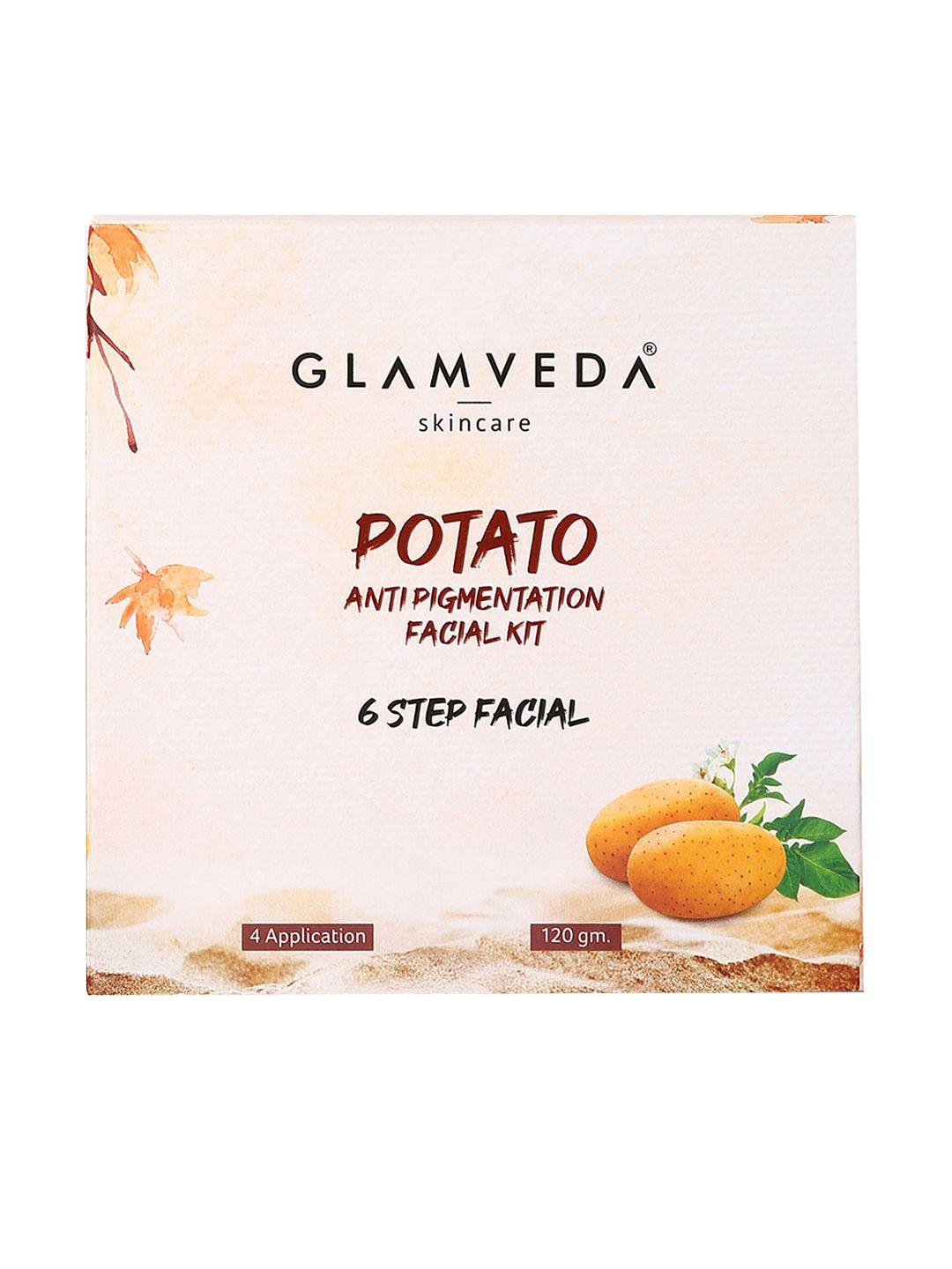 glamveda potato anti pigmentation 6-step facial kit with aloevera & papaya - 120 g
