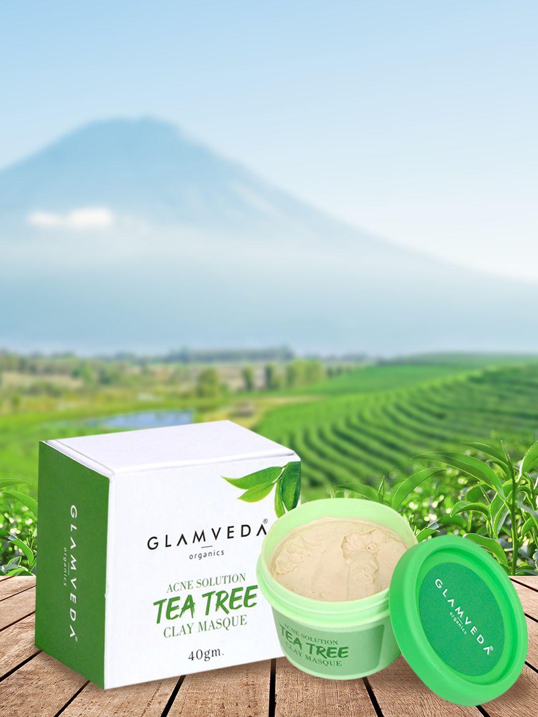 glamveda acne solution tea tree clay masque - 40 gm