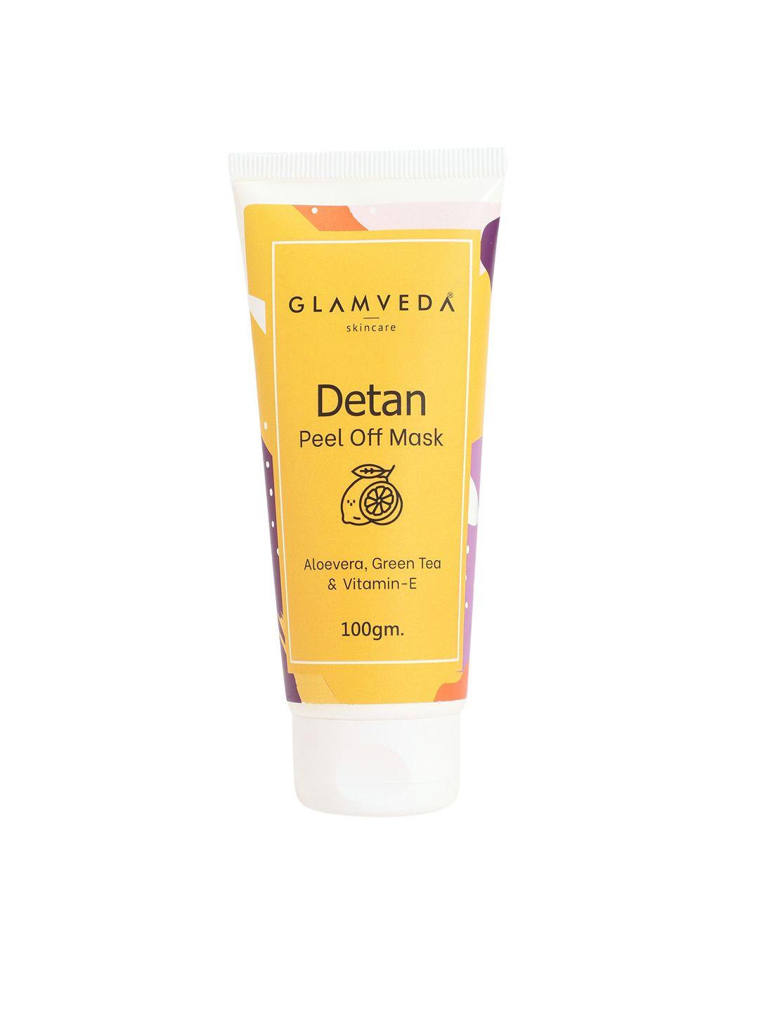 glamveda detan peel-off face mask with aloe vera & green tea - 100g