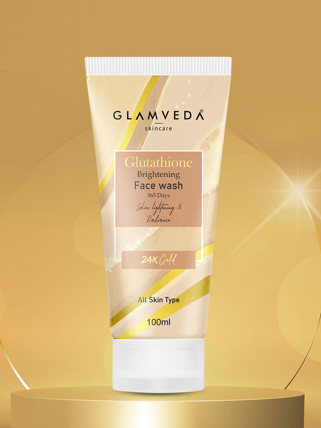 glamveda glutathione 24k gold glow booster face wash - 100 ml