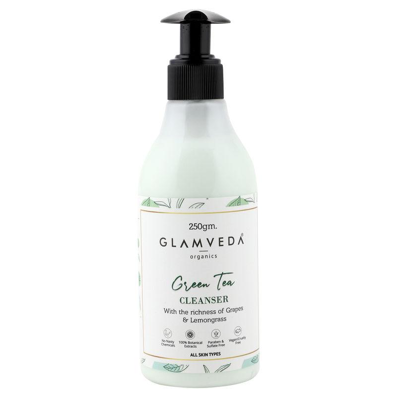 glamveda green tea recharge & renew face cleanser