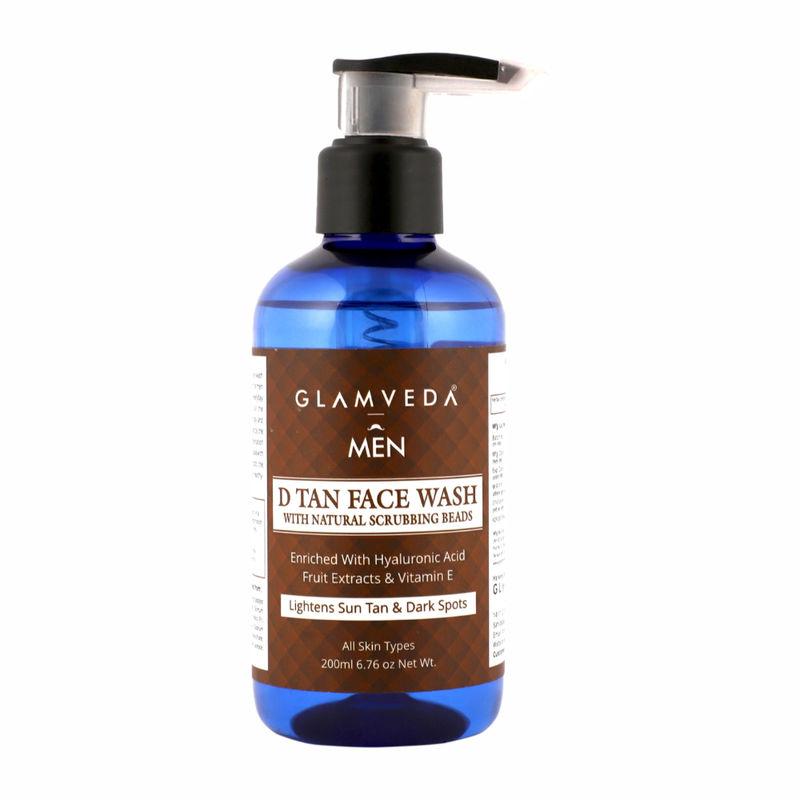 glamveda men glow de tan face wash