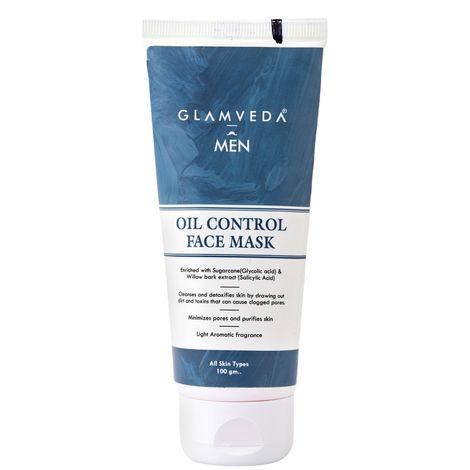 glamveda men oil control face mask (100 ml)