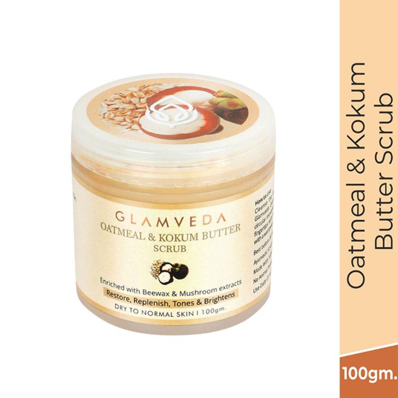 glamveda oatmeal & kokum butter scrub