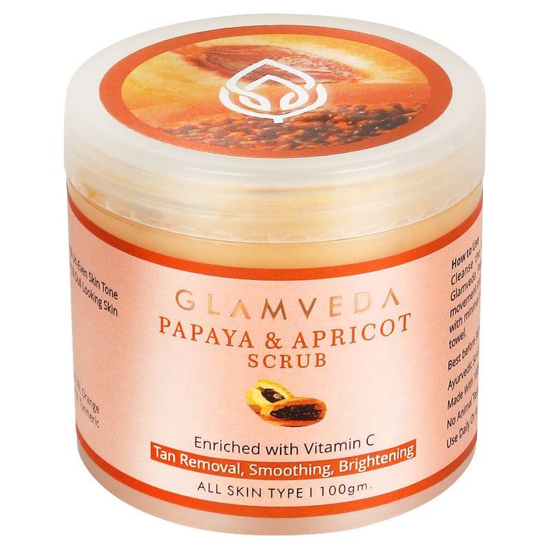 glamveda papaya & apricot tan removal scrub