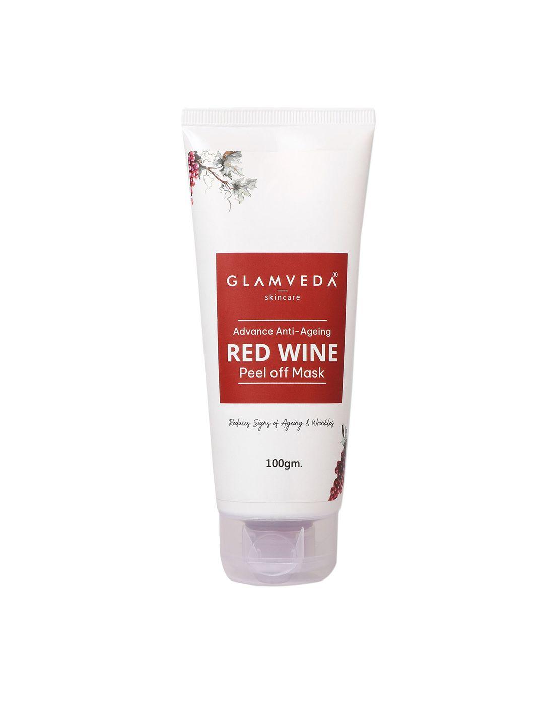 glamveda red wine advance anti-ageing peel off mask - 100 gm