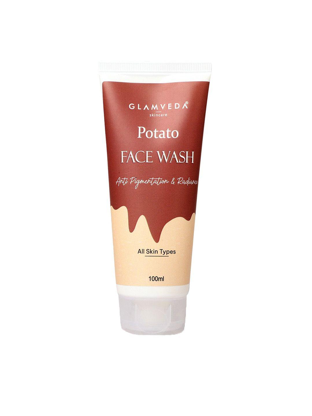 glamveda skincare potato anti pigmentation face wash for reduces hyperpigmentation & clarifies skin - 100ml