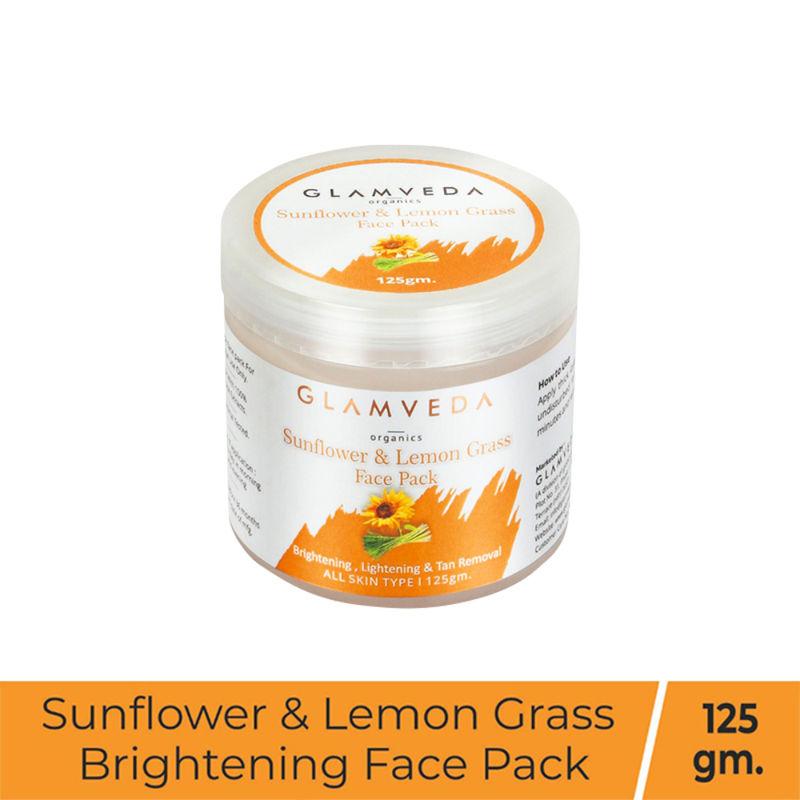 glamveda sunflower & lemon grass oil brightening & anti blemish face pack