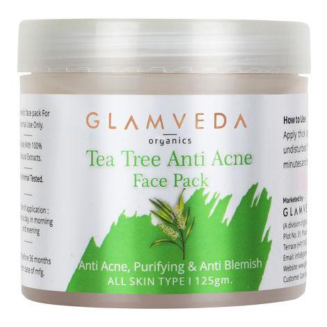 glamveda tea tree anti acne face pack (125 g)