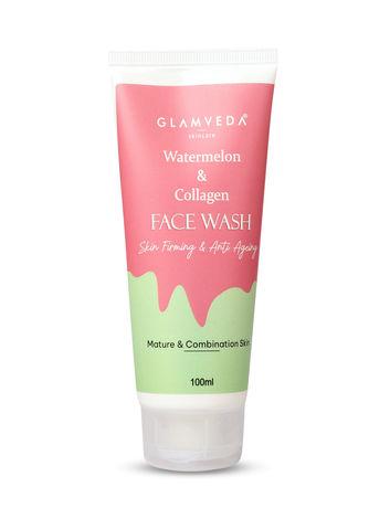glamveda watermelon & collagen firming face wash