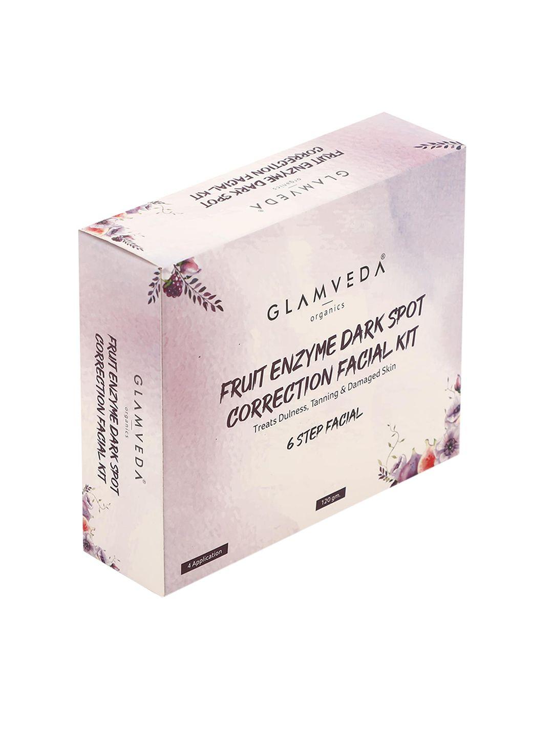 glamveda women aha fruit enzyme dark spot correction facial kit 120gm