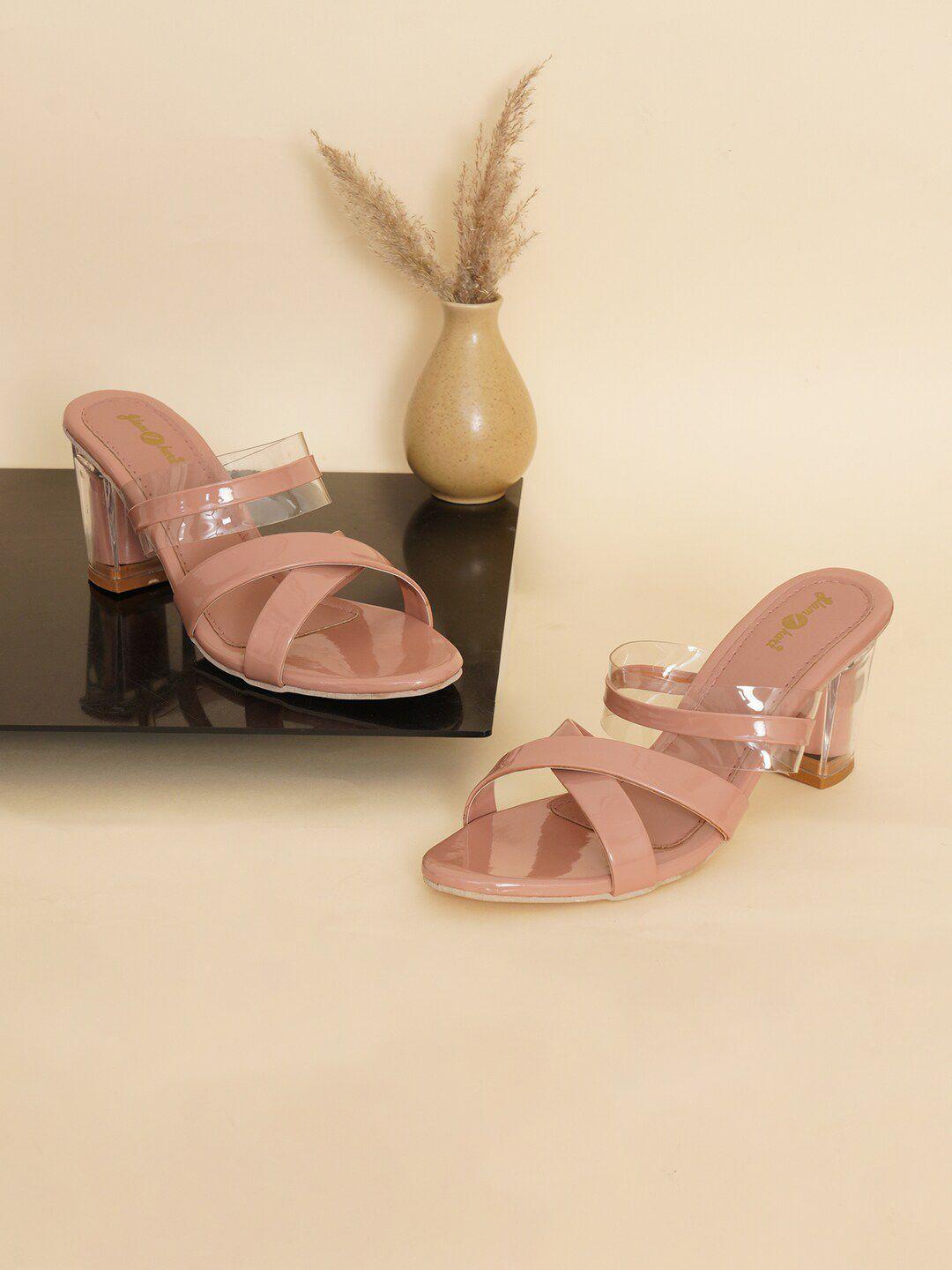 glamzkart embellished block heels
