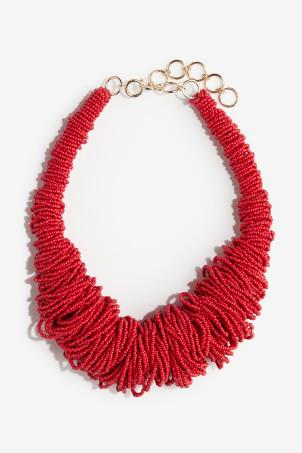 glass-bead statement necklace