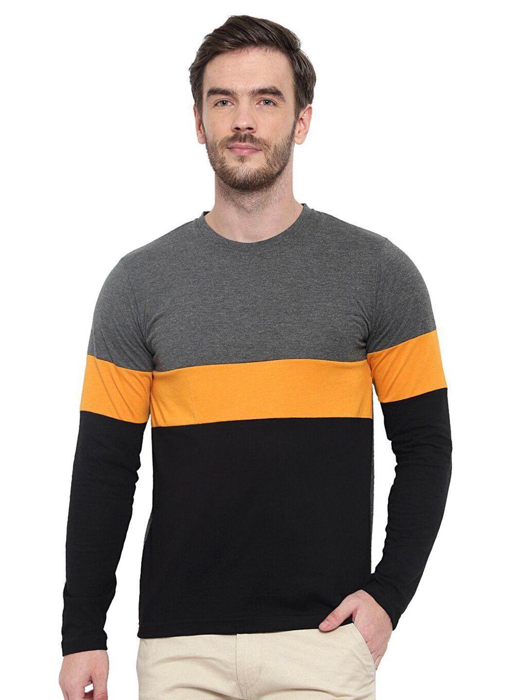 glito colourblocked long sleeves cotton t-shirt