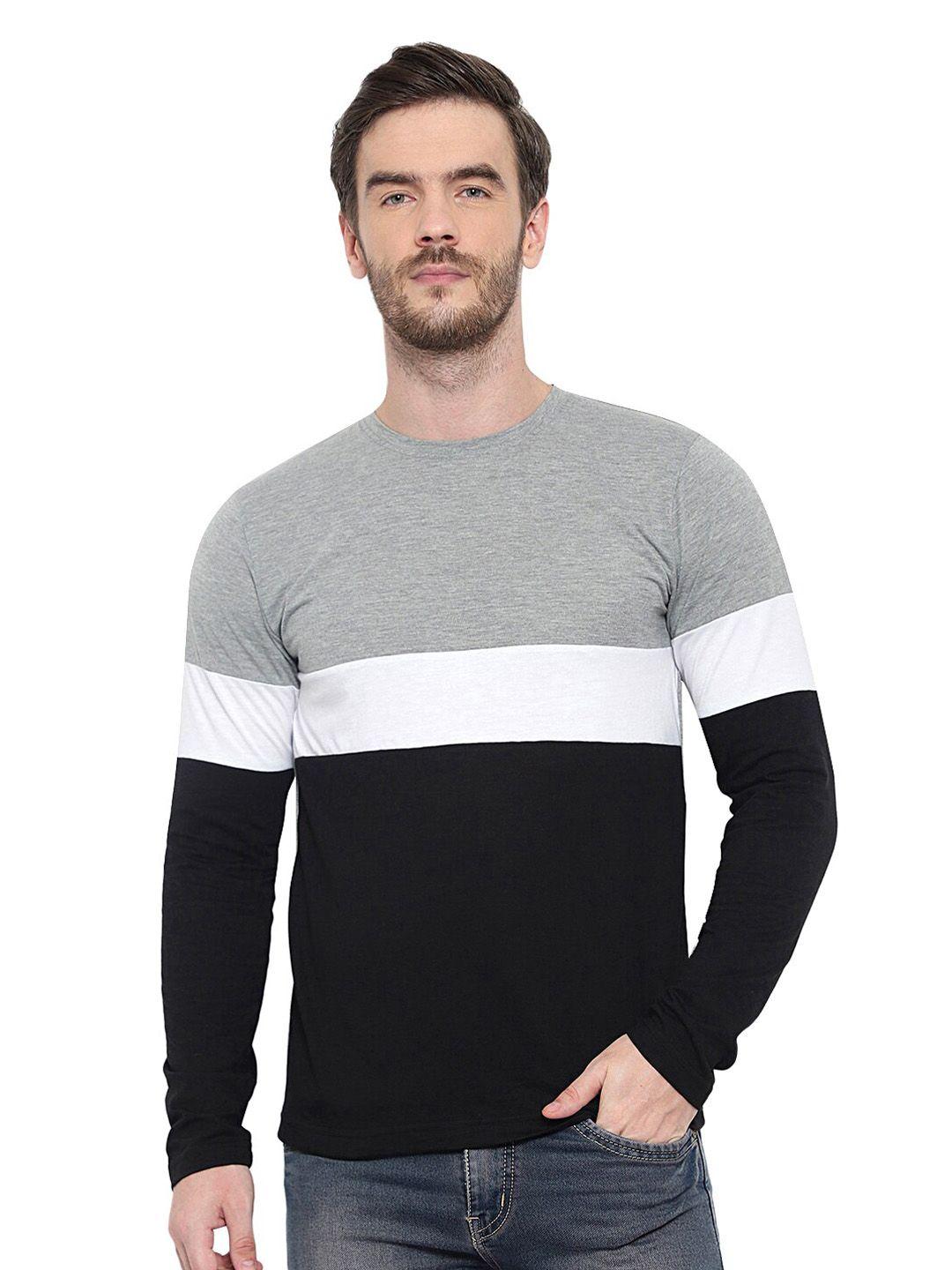 glito colourblocked long sleeves cotton t-shirt