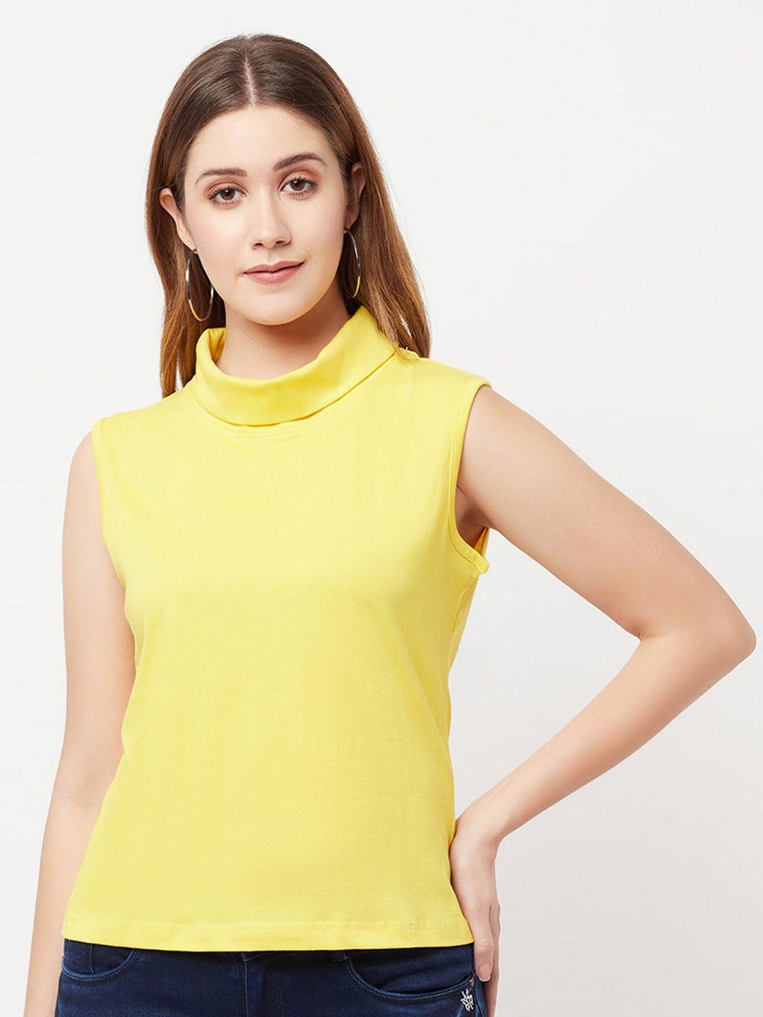 glito high neck sleeveless cotton top