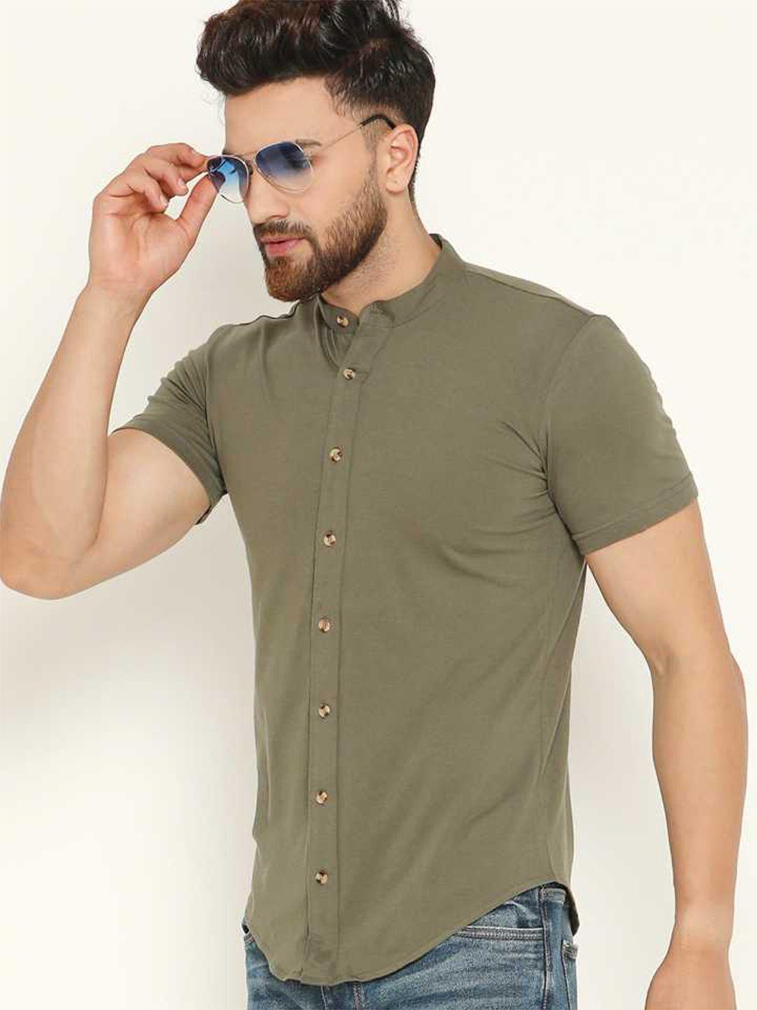 glito mandarin collar comfort casual shirt