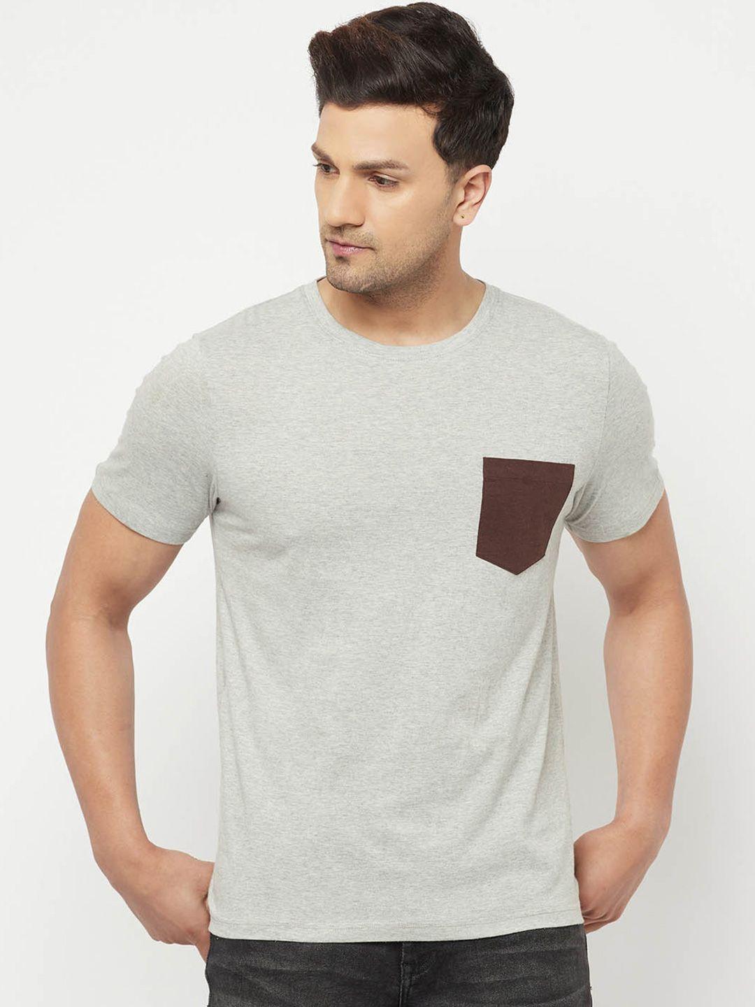 glito men coffee brown pockets t-shirt